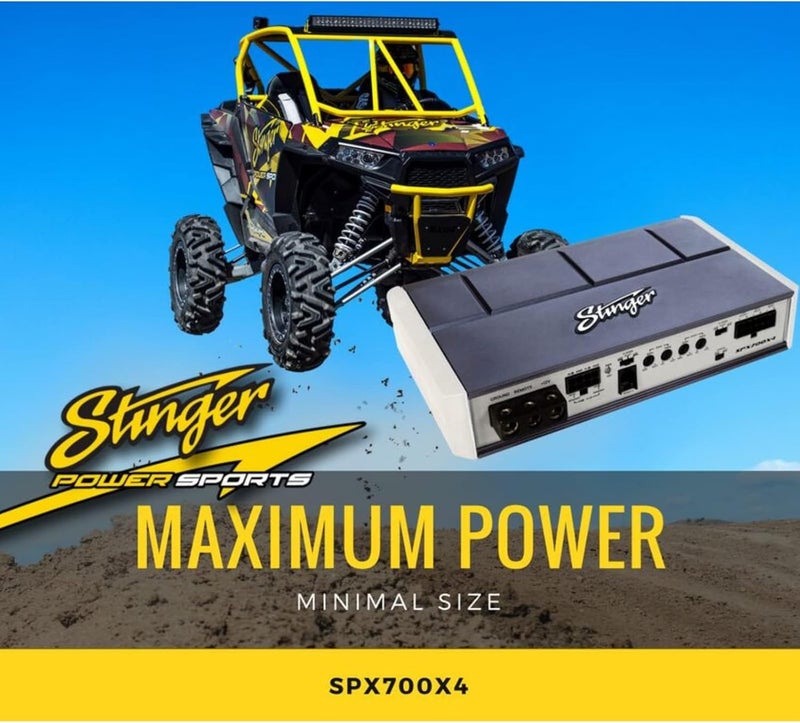 Stinger SPX700X4 700 W 4-Channel Class D Marine Audio Powersport Micro Amplifier - Image 4