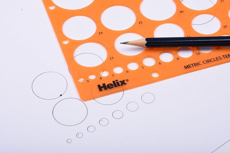 Helix Circle Stencil Template, Translucent Orange - Image 5