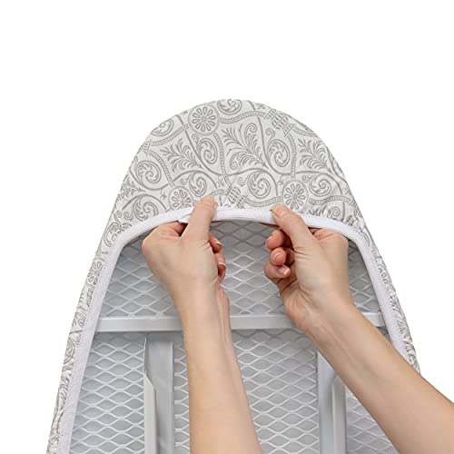 Westex Fine Damask Heavy Duty Ironing Board Cover and Pad, Thick 3-Layer Stain Resistant Padding, Elasticized Skirt, Click-to-Close Fastener, 15 x 54 Inch (Board NOT Included, Cover ONLY) - Image 2