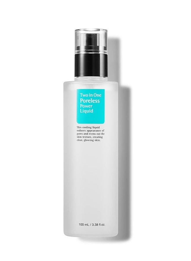 JS Two in One Poreless Power Liquid 100ml, Facial Moisturiser, Instant Clarifying and Tightening Pore, Smooth and Evens Out The Skin Texture  - Image 1