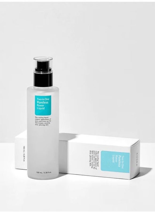 JS Two in One Poreless Power Liquid 100ml, Facial Moisturiser, Instant Clarifying and Tightening Pore, Smooth and Evens Out The Skin Texture  - Image 2