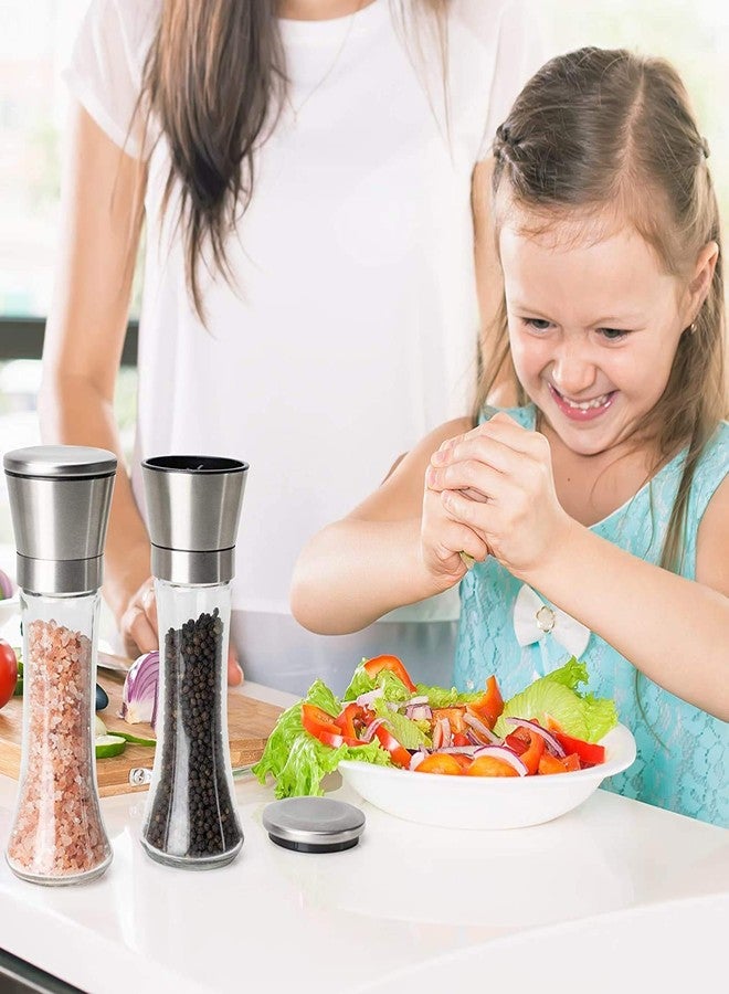 Tendula Salt and Pepper Grinder Set - Refillable Stainless Steel Shakers with Adjustable Coarse Mills - Enjoy Your Favorite Spices, Fresh Ground Pepper, - Image 5