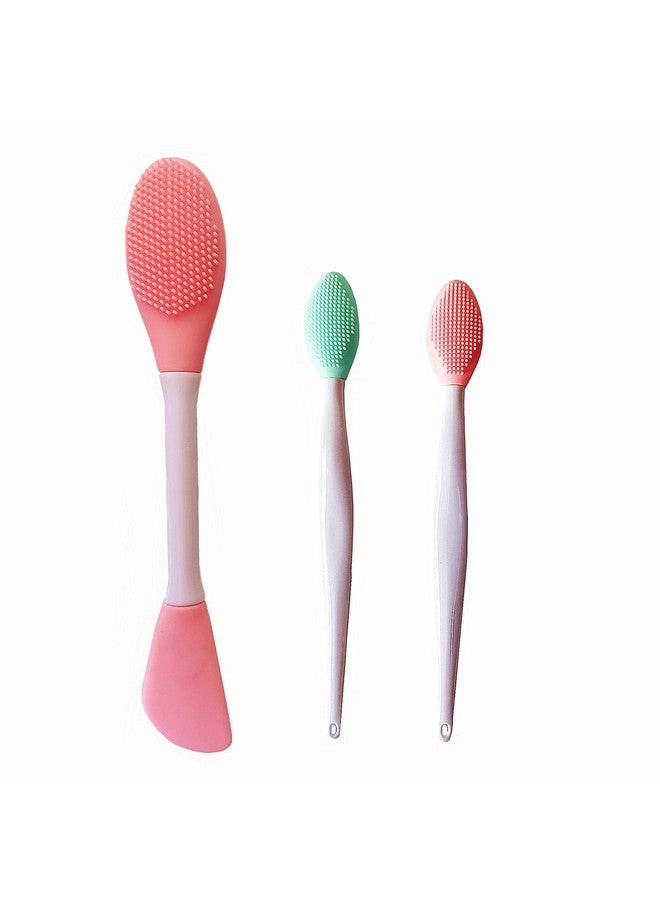 New prominent 3 Pcs Lip Scrub Brush Face Lip Scrubber Tool Face Lip Exfoliator Brush Silicone Lip Brush Exfoliating Lip Brush Lip Scrub Tool For Lips And Face  - Image 1