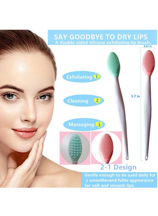 New prominent 3 Pcs Lip Scrub Brush Face Lip Scrubber Tool Face Lip Exfoliator Brush Silicone Lip Brush Exfoliating Lip Brush Lip Scrub Tool For Lips And Face  - Image 3