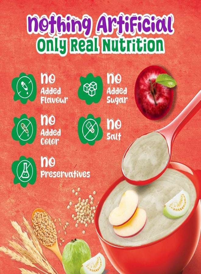 Manna Health Mix Instant Multigrain Cereal, Apple & Guava with Milk. Made with Real Fruits and 8 Supergrains and Millets. No Added Sugar, No Artificial Color, Flavors 200g - Image 5