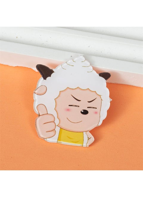 Chic Lazy Sheep Brooch Acrylic Badge Pin 6 likes lamb [No. A832]]