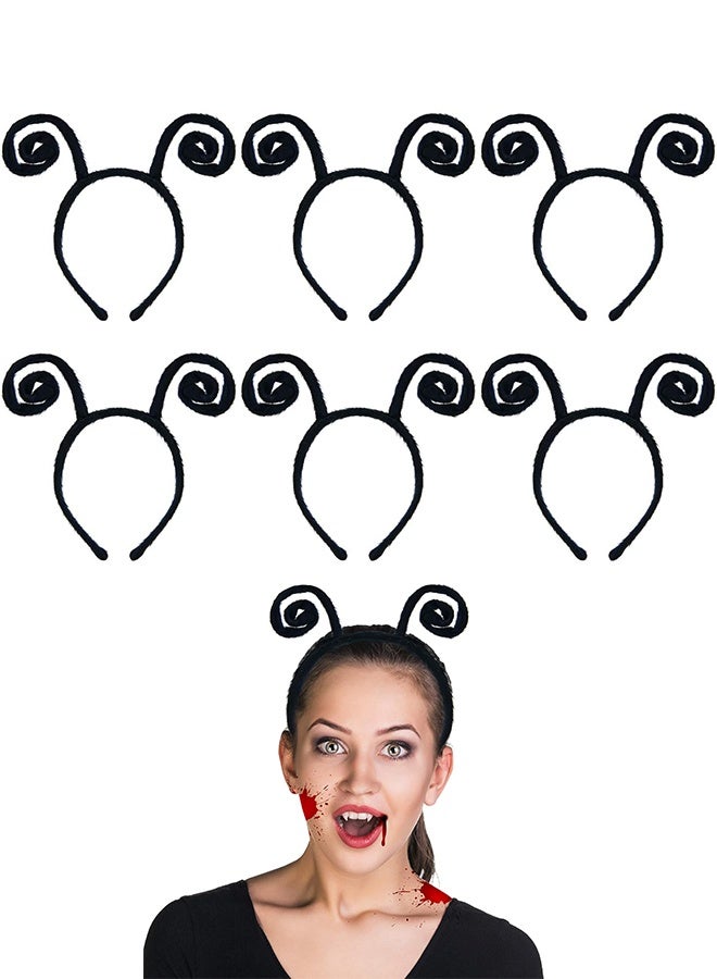 6 Pack Butterfly Antenna Headband Snail Headband Alien Hairband Butterfly Hair Accessories Black Hairband for Party Costume Cosplay Dress Up Pretend Play Accessory - Image 1