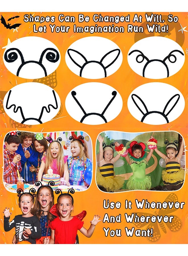 6 Pack Butterfly Antenna Headband Snail Headband Alien Hairband Butterfly Hair Accessories Black Hairband for Party Costume Cosplay Dress Up Pretend Play Accessory - Image 5