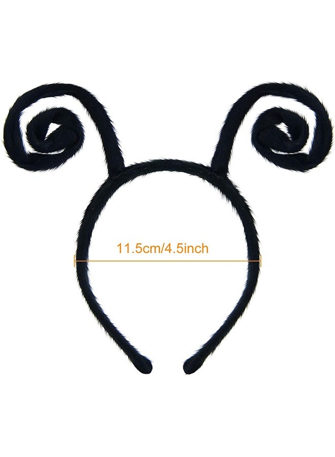 6 Pack Butterfly Antenna Headband Snail Headband Alien Hairband Butterfly Hair Accessories Black Hairband for Party Costume Cosplay Dress Up Pretend Play Accessory - Image 2