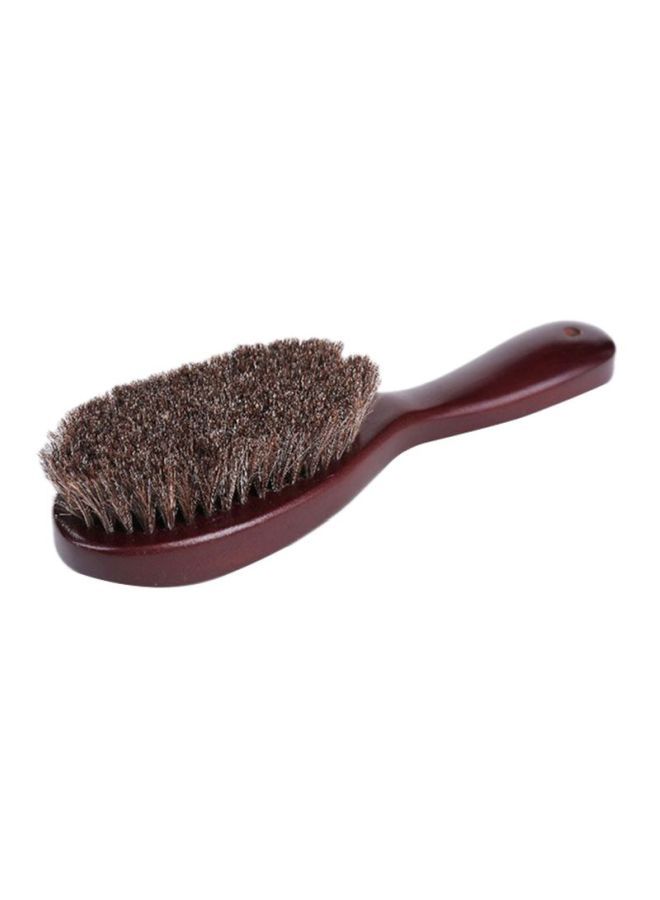 NIBEMINENT Horsehair Shoe Cleaning Brush Brown 22.5x5.5x3.5cm - Image 1