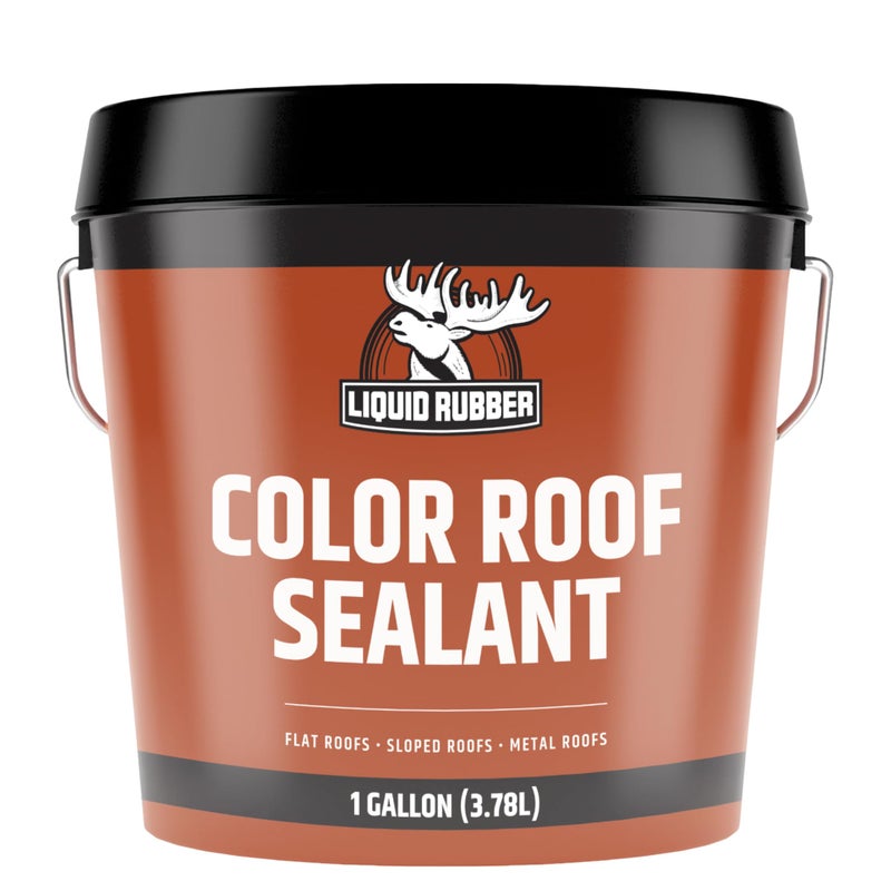 Liquid Rubber Color Roof Sealant- Elastomeric Waterproof Coating for Flat, Low-Slope & Metal Roofs, Flexible UV-Stable Membrane, White, 1 Gallon - Image 1
