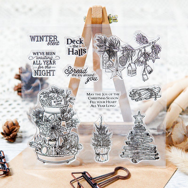 Christmas Plate Silicone Seal Handmade Paper Art Creative Transparent Seal Holiday Decoration Hand Ledger Decoration - Image 5