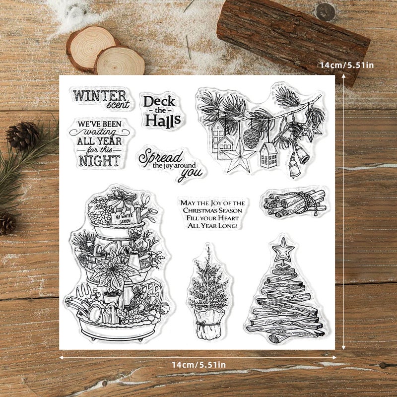 Christmas Plate Silicone Seal Handmade Paper Art Creative Transparent Seal Holiday Decoration Hand Ledger Decoration - Image 1
