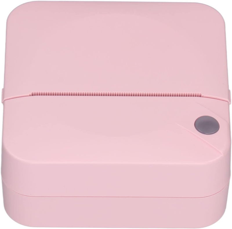 طابعة ملصقات حرارية محمولة باللون الوردي مع بطارية 800 مللي أمبير للساعات للملاحظات والصور والمذكرات - Image 1