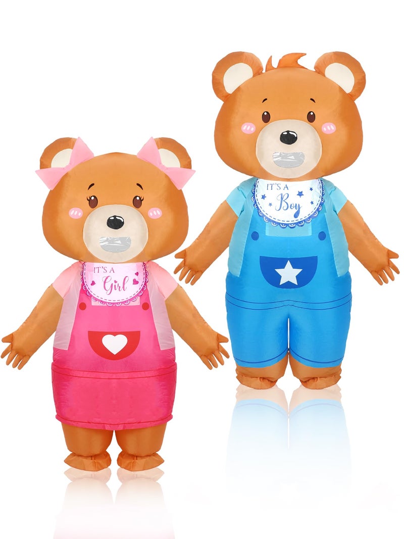 بدلة قابلة للنفخ للبالغين 2 قطعة 96 بدلة طفل لحفلة استحمام الأطفال وكوسبلاي وكشف الجنس دب
