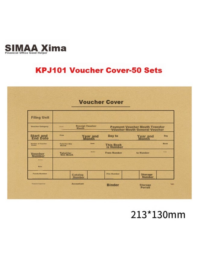 Simaa 50 Sets Kpj101 Yonyou Financial Voucher Cover, 213*130mm, Fm111 غلاف مستندات المحاسبة المالية - Image 1