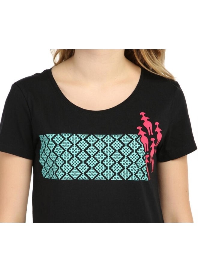 Biggdesign Biggdesign Mother Goddess Black Women's T-Shirt  - Image 2