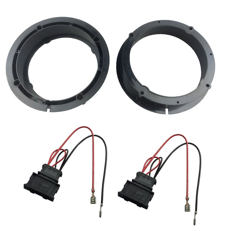 DKMUS Speakers Adapter for VW Golf IV Passat Speaker Spacer Rings 165mm 6.5" Kit with Wiring Harness - Image 4