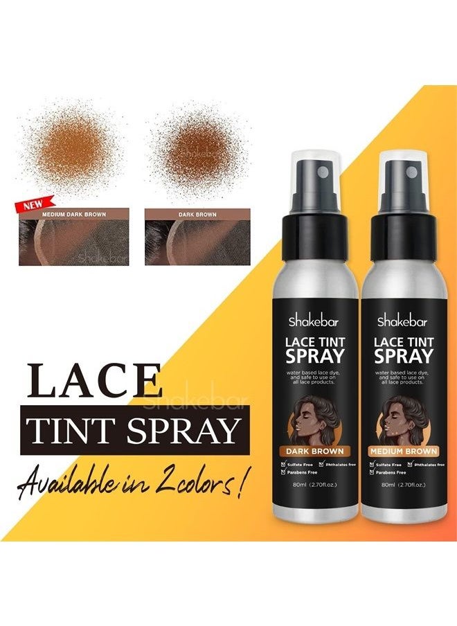 Lace Tint Spray, 2.7 Fl Oz Lace Tint Spray for Wigs (Medium Brown)