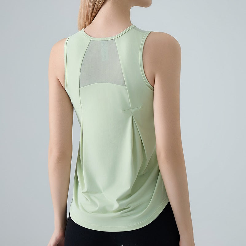 Quick-Drying Breathable Mesh Vest Lightweight Sports Blouse Yoga Clothes Top Women'S Sleeveless Running Fitness Back - Image 4