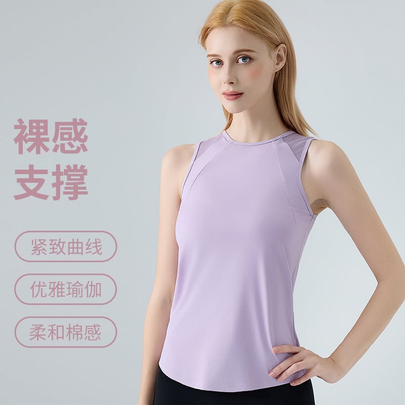 Quick-Drying Breathable Mesh Vest Lightweight Sports Blouse Yoga Clothes Top Women'S Sleeveless Running Fitness Back - Image 2