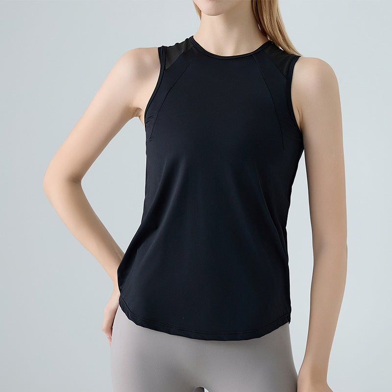 Quick-Drying Breathable Mesh Vest Lightweight Sports Blouse Yoga Clothes Top Women'S Sleeveless Running Fitness Back - Image 1