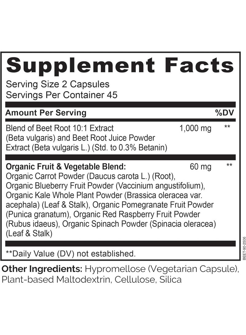 NATURELO Beet Root 90 Capsules – Heart Health & Blood Pressure Support – 1000mg Beet Root Extract + Whole Food Blend – Non-GMO, Vegan, Gluten-Free - Image 5