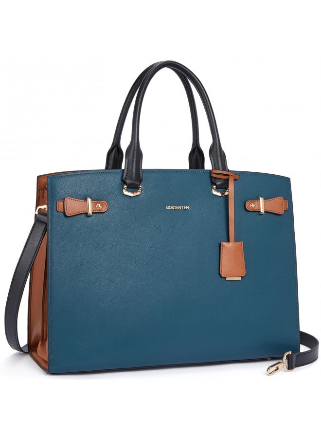 BOSTANTEN Briefcase for Women 15.6 Inch Genuine Leather Laptop Briefcase Shoulder Work Tote Bag Purse - Image 1