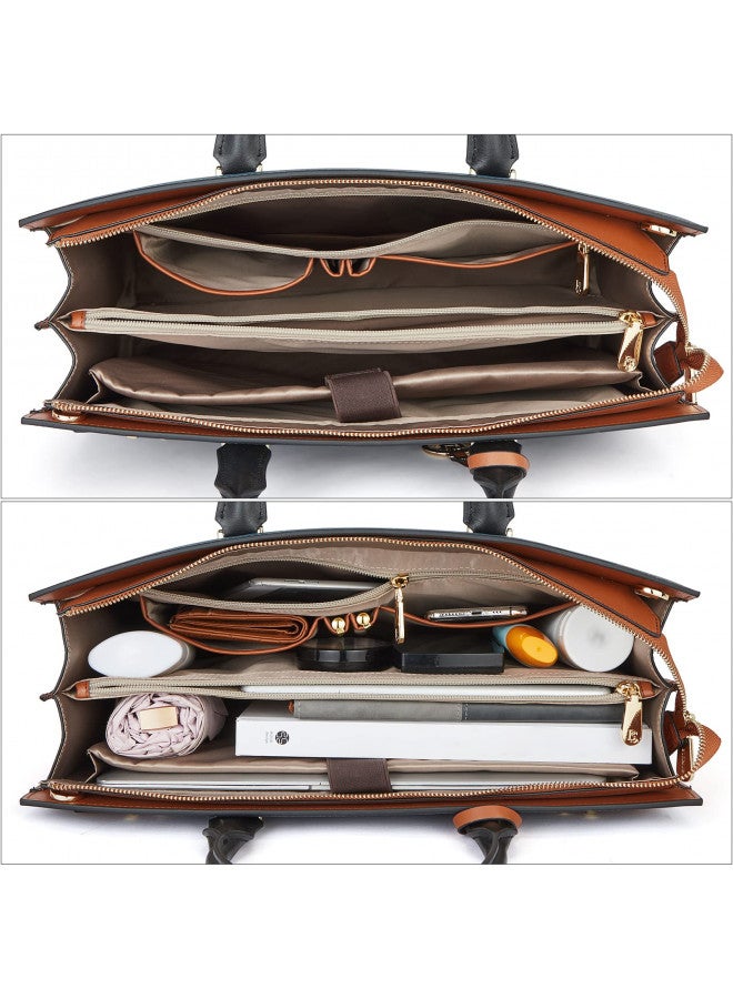 BOSTANTEN Briefcase for Women 15.6 Inch Genuine Leather Laptop Briefcase Shoulder Work Tote Bag Purse - Image 4