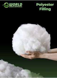 White Polyester Filling Fluffy High Resilience Stuffing for Cushions, Pillows, Teddy Bear and Toy Hypoallergenic Lofty Hollow Filling for Sofas and Bedding, (500, 1000, 1500, 2000, 3000, 4000, 5000g)