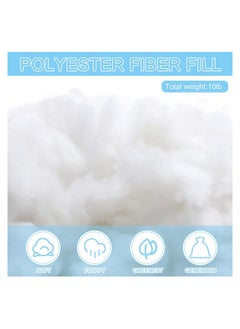 Eworld White Polyester Filling Fluffy High Resilience Stuffing for Cushions, Pillows, Teddy Bear and Toy Hypoallergenic Lofty Hollow Filling for Sofas and Bedding, (500, 1000, 1500, 2000, 3000, 4000, 5000g)  - Image 2