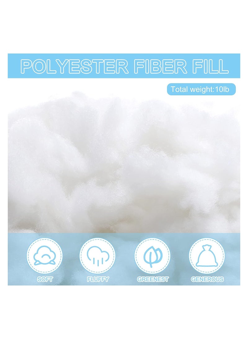 Eworld - White Polyester Filling Fluffy High Resilience Stuffing for Cushions, Pillows, Teddy Bear and Toy Hypoallergenic Lofty Hollow Filling for Sofas and Bedding, (500, 1000, 1500, 2000, 3000, 4000, 5000g) - Image 1