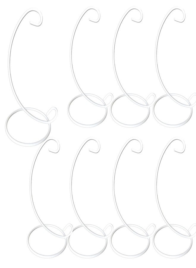 BANBERRY DESIGNS Ornament Display Stands - White Metal - 11 Inches Tall - Christmas Ornament Terrarium Holder Glass Globe - Set of 8 - Image 1