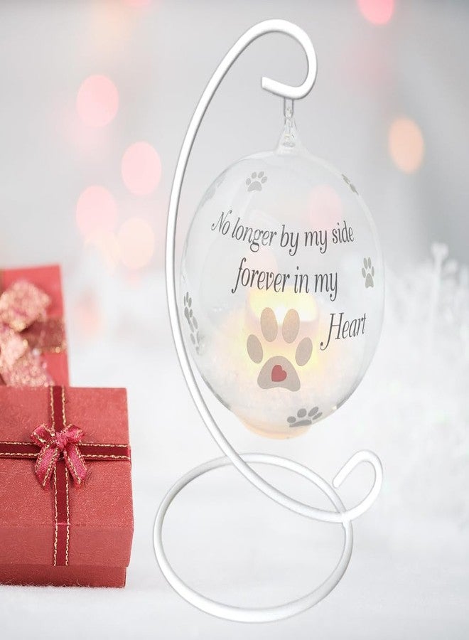 BANBERRY DESIGNS Ornament Display Stands - White Metal - 11 Inches Tall - Christmas Ornament Terrarium Holder Glass Globe - Set of 8 - Image 3