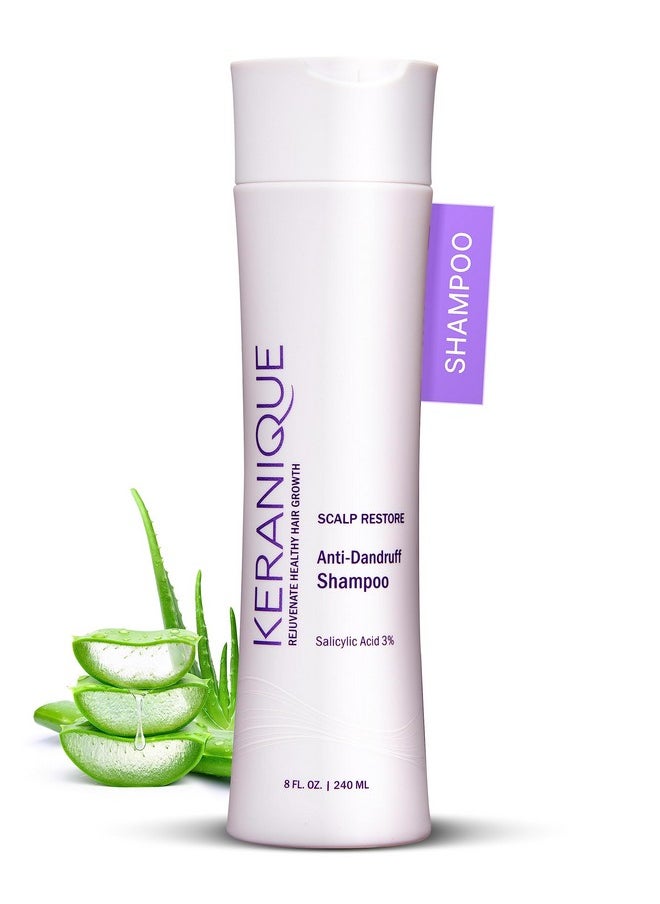 Keranique - Anti Dandruff Shampoo For Women Clinical Sulfatefree Gentle For Color Treated Hair Best For Itchy Dry Scalp Clarifying Antidandruff Shampoo With Salicylic Acid Adds Strength To Hair - Image 1