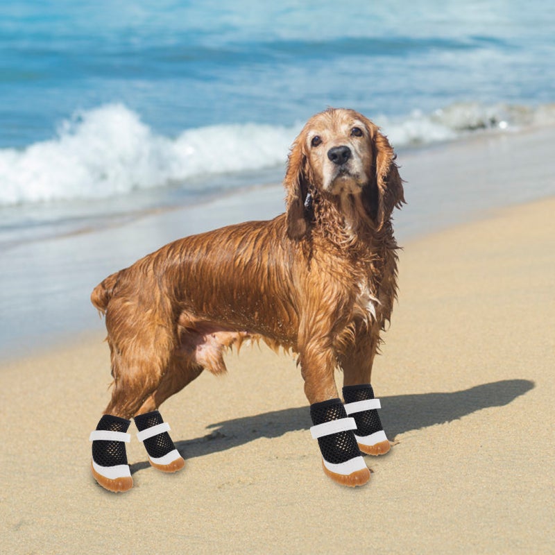 8 Pcs Dog Boots Breathable Dog Boots Mesh Dog Shoes Dog - Image 2