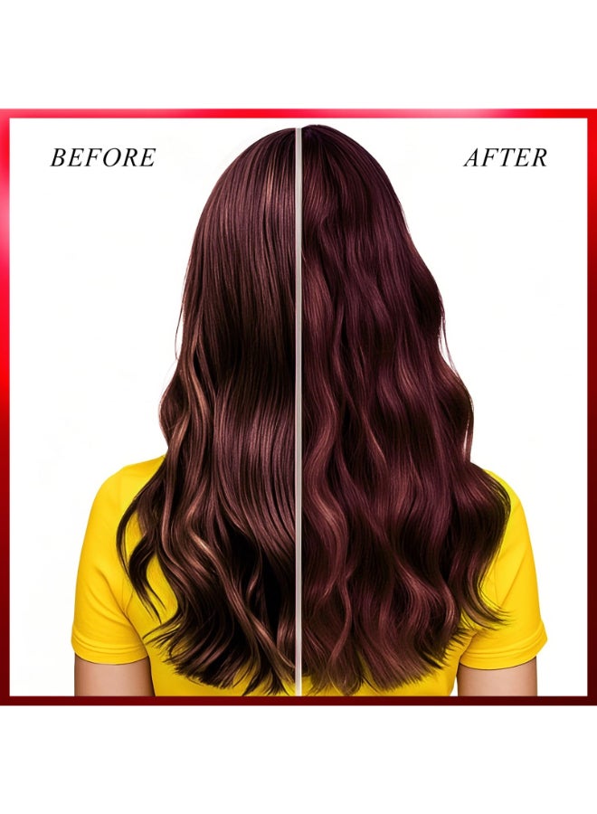 VOLLUCK Color Depositing Conditioner 3in1 Crueltyfree Color Depositing Hair Mask for Enhances Shine Softness Nonfoaming for All Hair Types Merlot 528 Fl oz - Image 4
