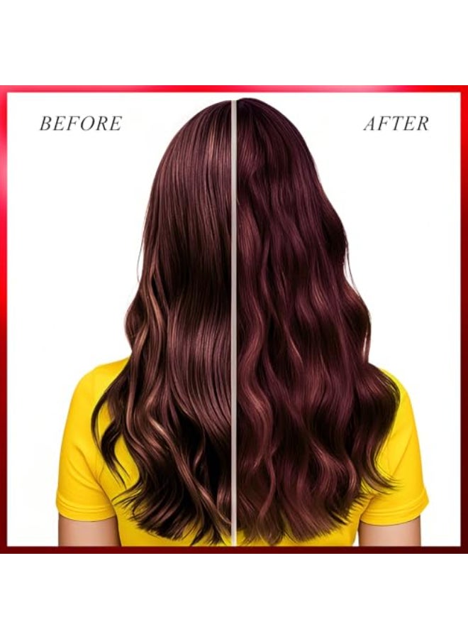 VOLLUCK Color Depositing Conditioner 3in1 Crueltyfree Color Depositing Hair Mask for Enhances Shine Softness Nonfoaming for All Hair Types Merlot 528 Fl oz - Image 3