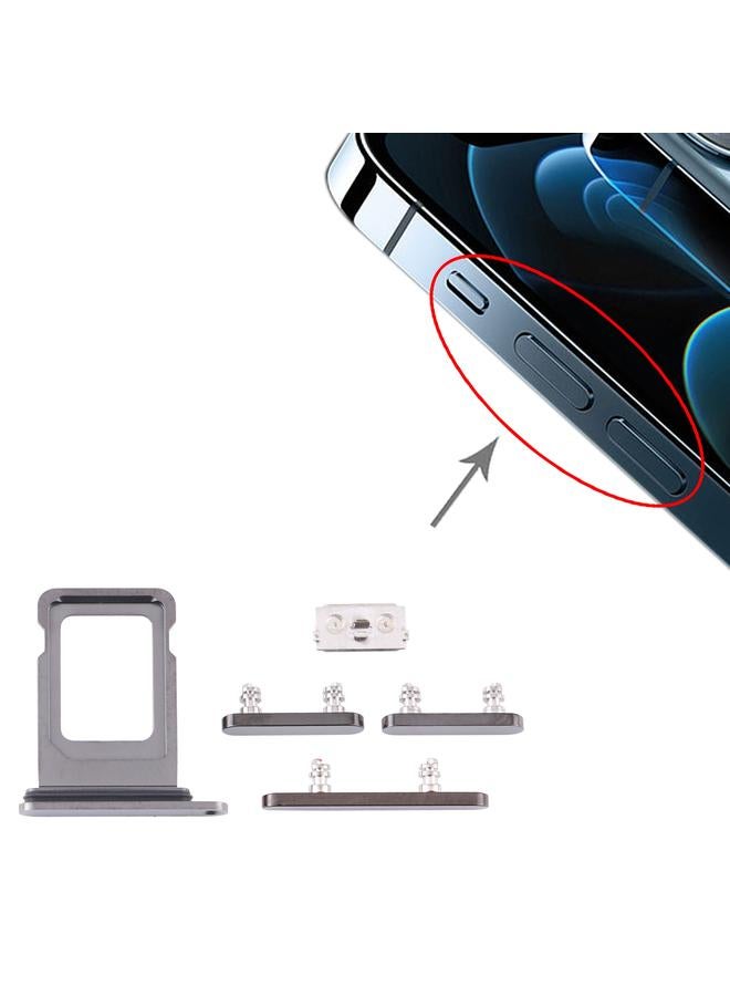 إيروريكس صينية بطاقة SIM + مفاتيح جانبية لهاتف iPhone 12 Pro (جرافيت) - Image 1