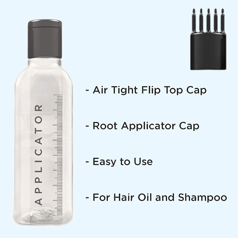 VREENY Hair Root Applicator Bottle with Comb Cap for Applying Hair Oil, Shampoo and Medicine (R_A_B_Pack of 02) - Image 3