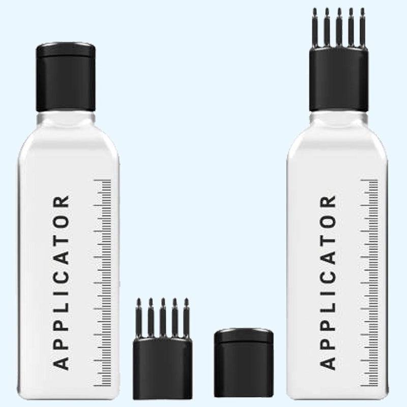 VREENY Hair Root Applicator Bottle with Comb Cap for Applying Hair Oil, Shampoo and Medicine (R_A_B_Pack of 02) - Image 2