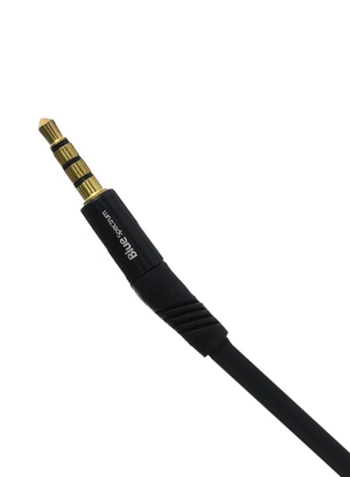 Blue Spectrum F-2 Aux Earphone Stereo Ergonomic Design With Earphone plug Comfortable And High Quality For Mobile Phone - Black - Image 4