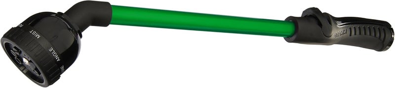 Dramm 13614 Rain Select Rain Wand with 9-Pattern Adjustable Spray Head & One Touch Thumb Control, 16-Inch Aluminum Watering Wand, Green - Image 1