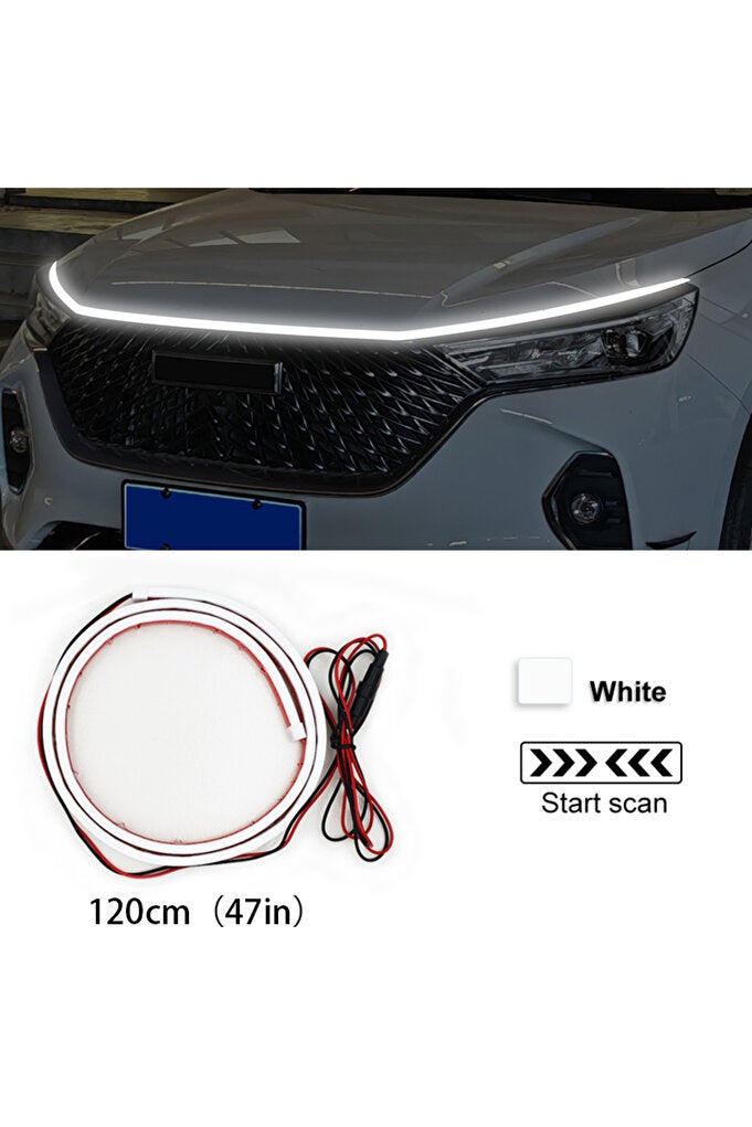 ريحني دليل محرك السيارة LED مرن بطول 1.2 متر BLALION الأبيض شريط LED مقاوم للماء - Image 2