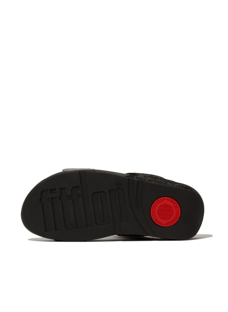 FitFlop شرائح لولو جليتر للسيدات - جليتر أسود ET3-339 39 - Image 4