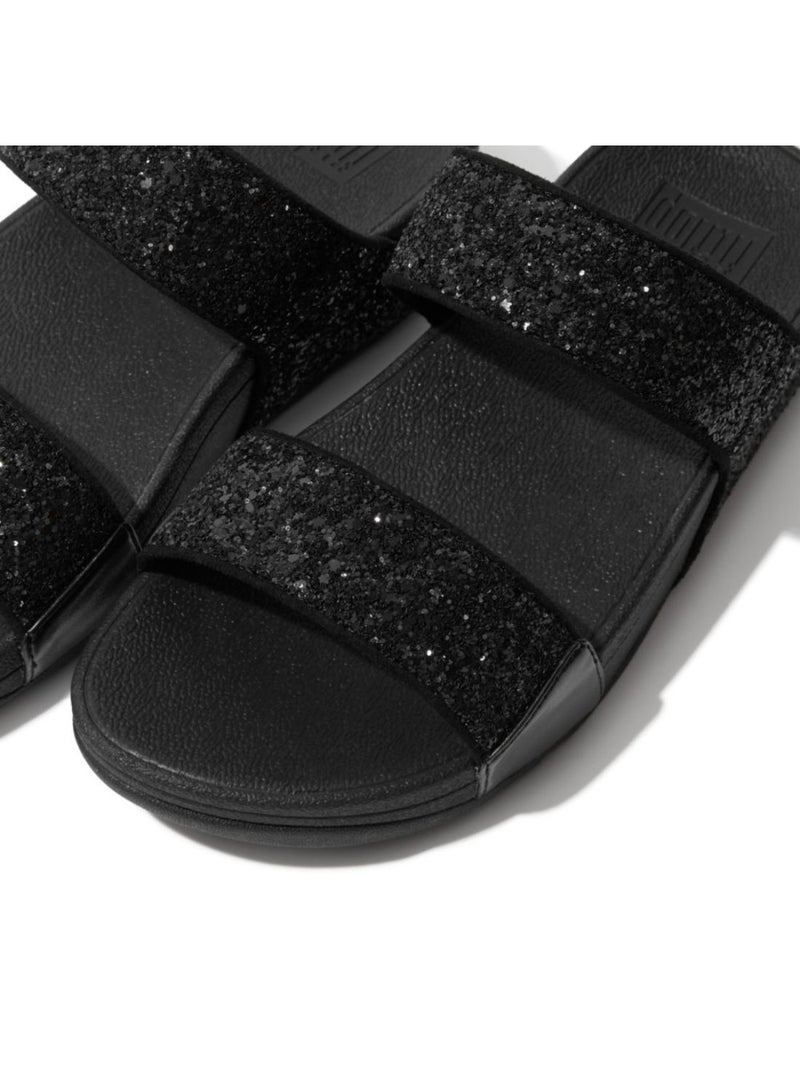 FitFlop شرائح لولو جليتر للسيدات - جليتر أسود ET3-339 39 - Image 2