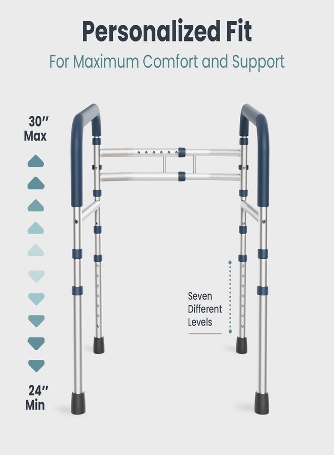 PELEGON Toilet Safety Rails (350 lb) - Adjustable Toilet Safety Frame & Rails, Toilet Safety Rail for Elderly Adults, Toilet Handles for Seniors, Toilet Bars for Elderly & Handicap - Image 5