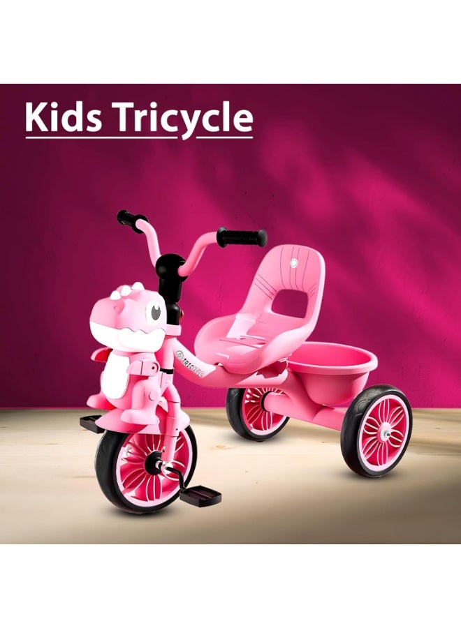 DubaiGallery Tricycle for Kids, Baby Cycle with Light and Music, Kids Tricycle with Back Storage Basket & 3 Wheels, Kids Cycle Bike For 2 to 5 Years Boys Girls  - Image 4