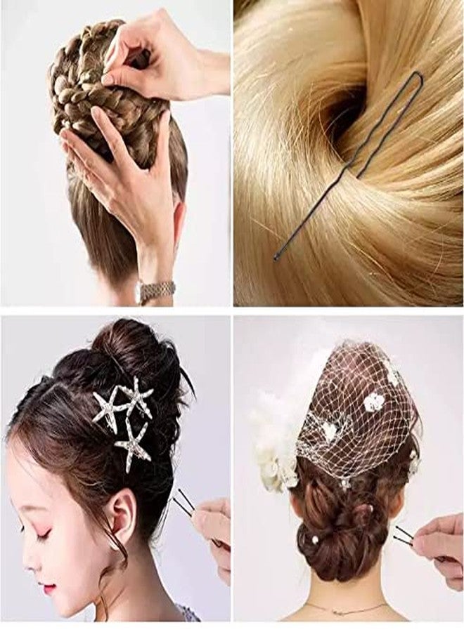 HRBS 12 CM Long Bobby Hair Pins for Women Hair Styling Juda Pins U Shape Hair Clips Ladies Bun Hairpins Hair Style Accessory Black_Color (100 PCS) - Image 2