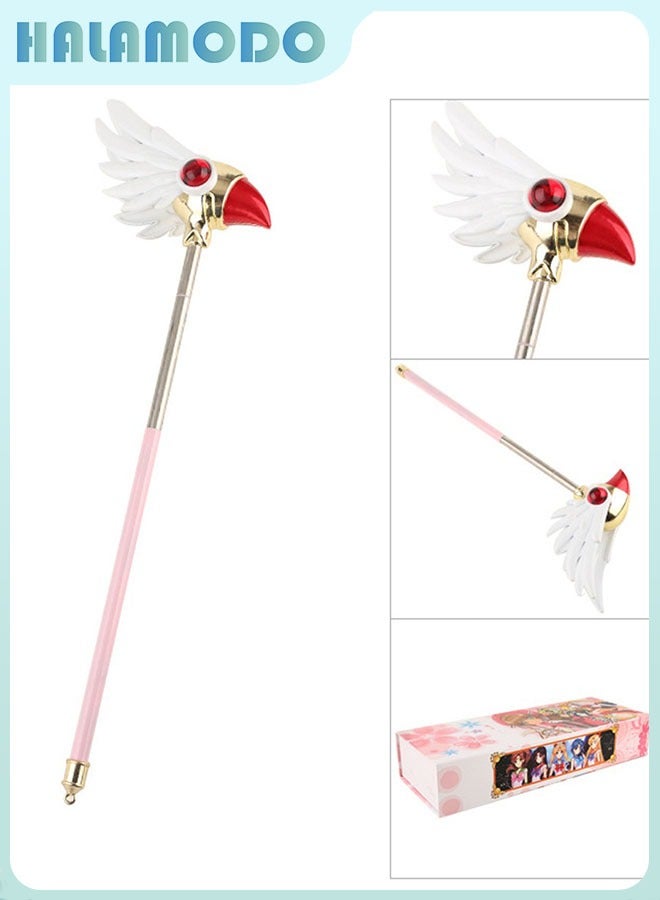 HALAMODO Cardcaptor Sakura's Magic Wand: The Bird Head Staff, Star Staff, Telescopic Walking Stick - A Retractable Magic Wand, an Anime COS Prop and a Toy for Girls and Children - Image 1